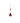 An amber glass suncatcher with a faceted diamond-shaped bottom and a decorative beaded top, hanging against a light gray background with a product code label below.