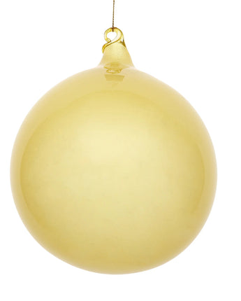 150mm Gold Glitter Bubblegum Glass Ball