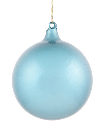 120mm Denim Blue Glitter Glass Ball