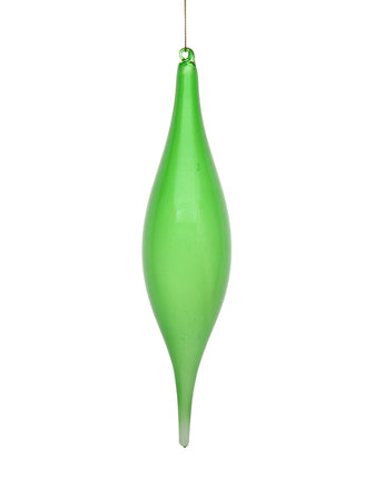 10" Mint Green Glitter Glass Finial