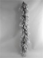 Snowy Pinecone and Eucalyptus Garland 5'