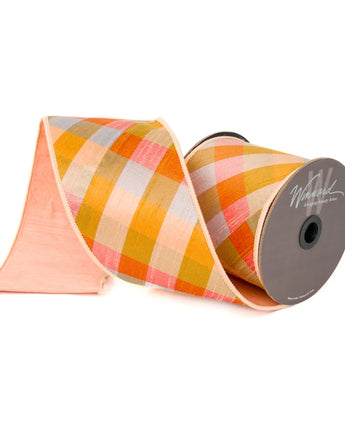 4" Diagonal Checks Ribbon