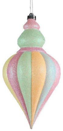 12" Wide Stripe Finial Ornament