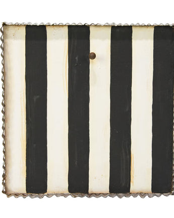 12" Black & White Striped Display Board