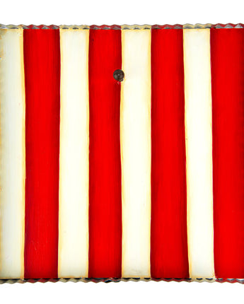 12" Red & White Striped Display Board
