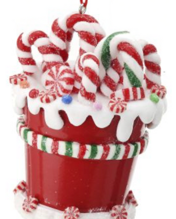 3.5" Claydough Bucket with Candy Ornament (Sold Separately)