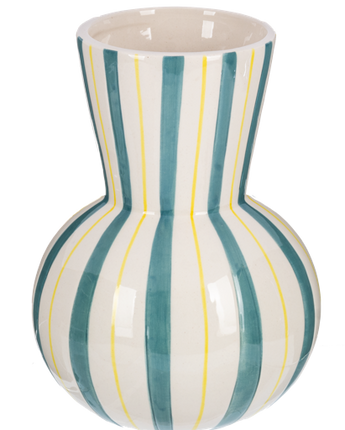 6" Striped Vase