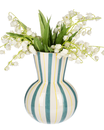6" Striped Vase