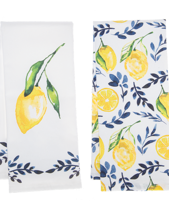 Lemon Floral Tea Towel (Sold Separately)