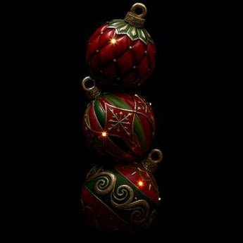16" Lighted Stacked Ornaments