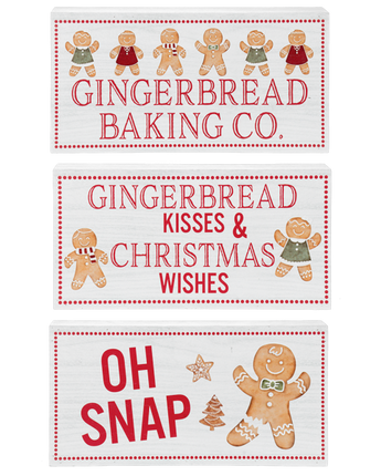 Gingerbread Message Blocks (Sold Separately)