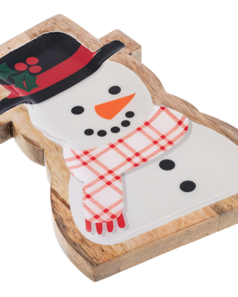 8" Snowman Tidbit Plate (Sold Separately)