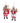 4.6" Black Santa Chef Ornament (Sold Separately)
