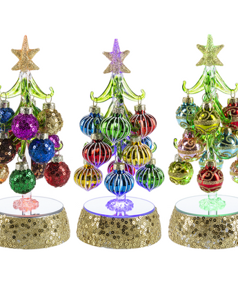 8" Lighted Christmas Tree with Ornaments (Sold Separately)