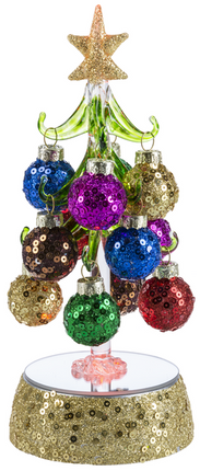 8" Lighted Christmas Tree with Ornaments (Sold Separately)