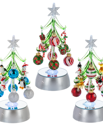 8" Lighted Christmas Tree with Ornaments (Sold Separately)