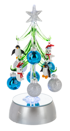 8" Lighted Christmas Tree with Ornaments (Sold Separately)