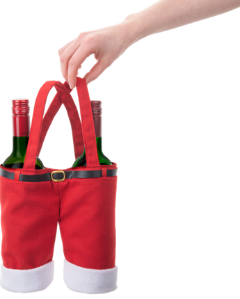 Santa Pants Double Bottle Wine Holder