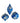 4" Indigo Snowflake Ornament (Sold Separately)