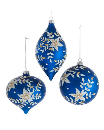 4" Indigo Snowflake Ornament (Sold Separately)