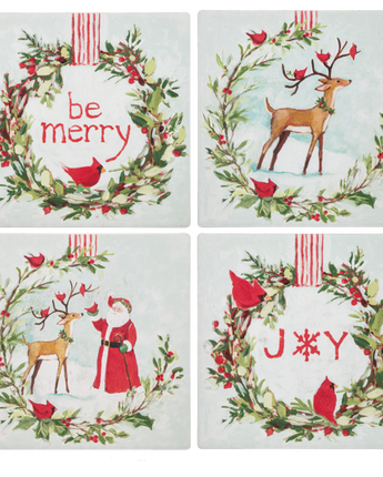 Holiday Message Coaster (Set of 4)