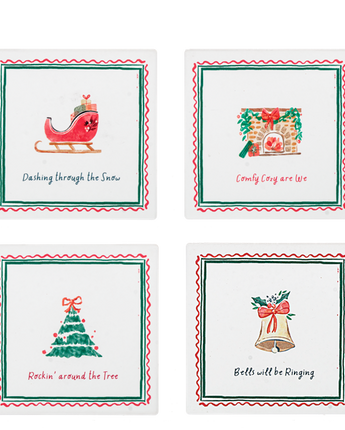 Holiday House Coaster (Set of 4)