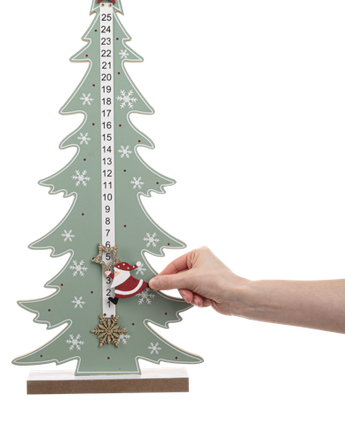 22.75" Tree with Santa Countdown Calendar
