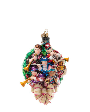 Eleven Pipers Piping Glass Ornament