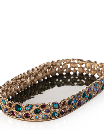 8" Julius Bejeweled Tray-Peacock